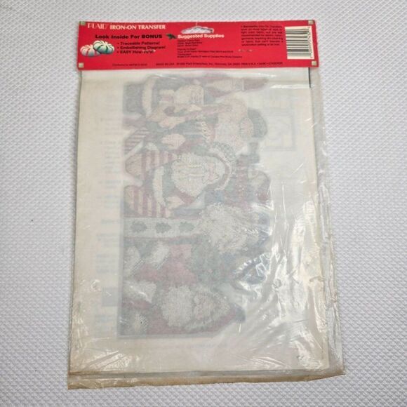 Vintage Plaid Christmas Iron-On Transfer Santa Collector By Alma Lynne - Picture 4 of 4